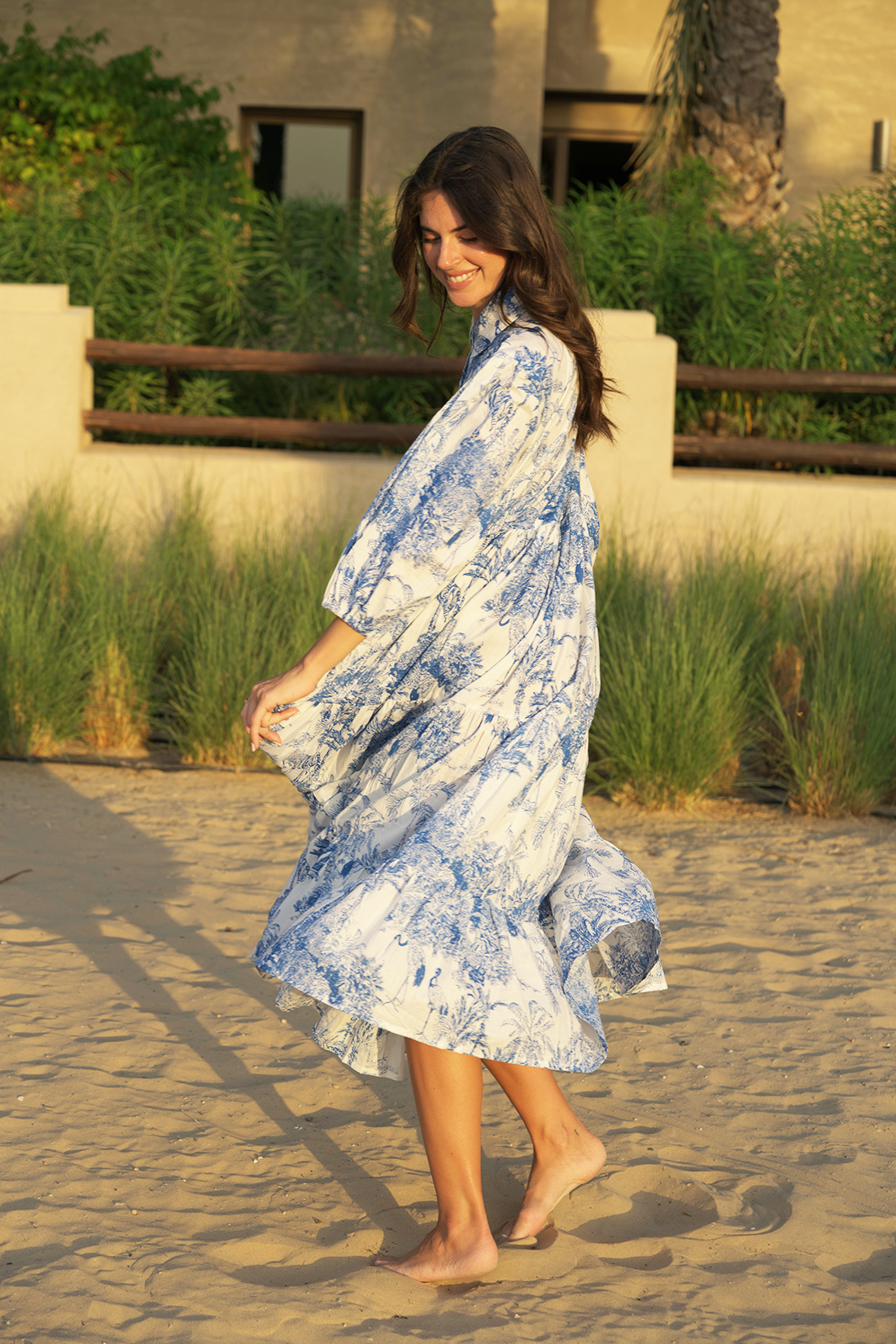 Liana Midi Dress - Azure Wave
