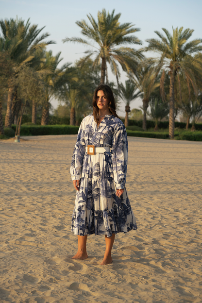 Liana Midi Dress - Dark Blue