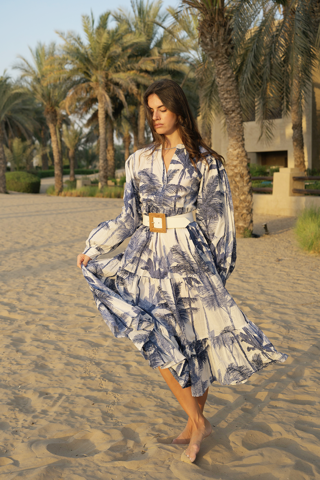 Liana Midi Dress - Dark Blue