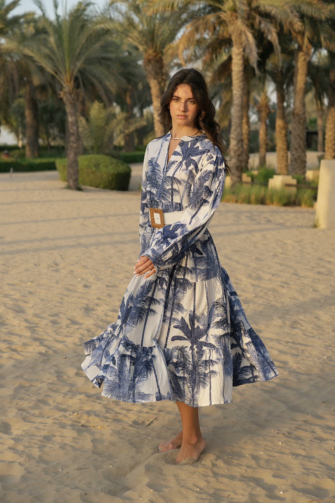 Liana Midi Dress - Dark Blue