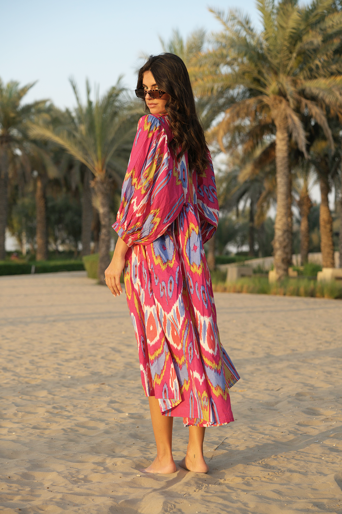 Liana Midi Dress - Hibiscus