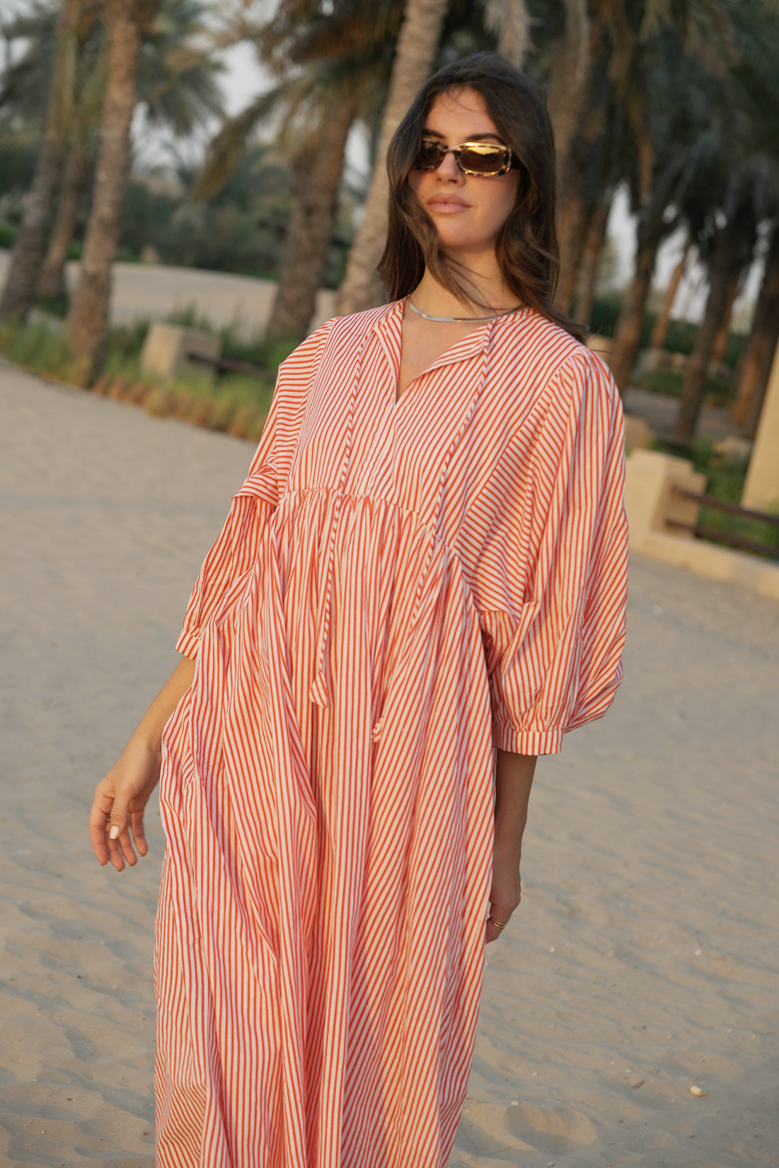 apricot midi dress Liana Midi Dress