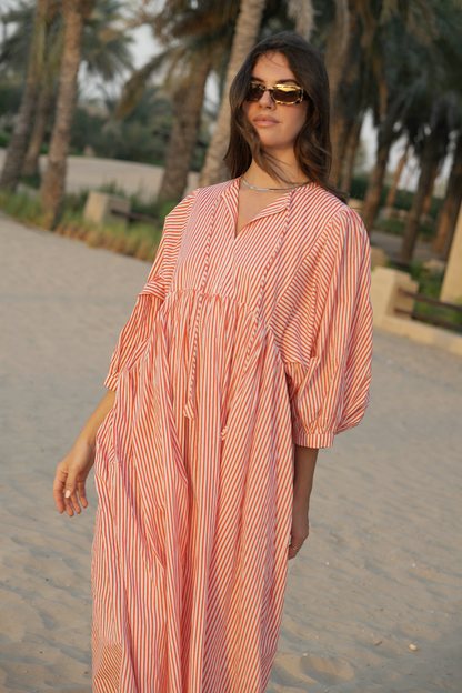 Liana Midi Dress - Apricot Blush