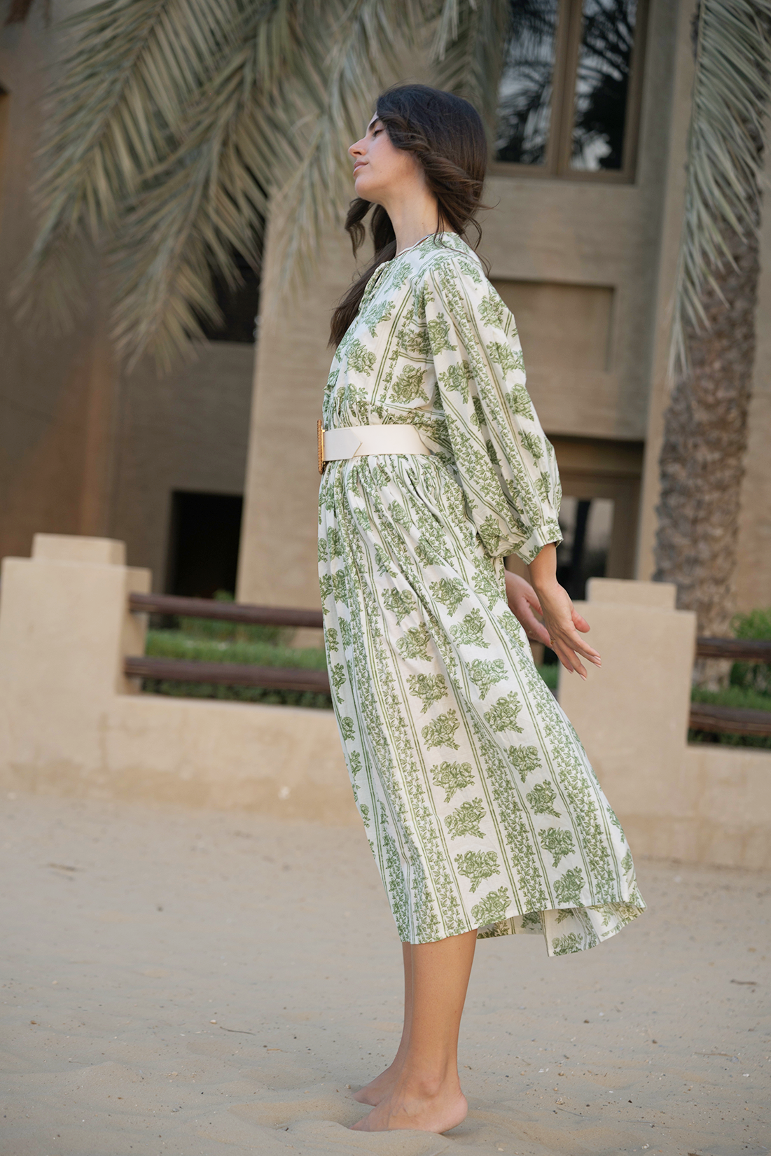 fern midi dress Ruin Fern Printed Midi Dress