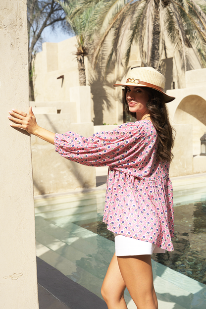 Meera Blouse - Peony Petal