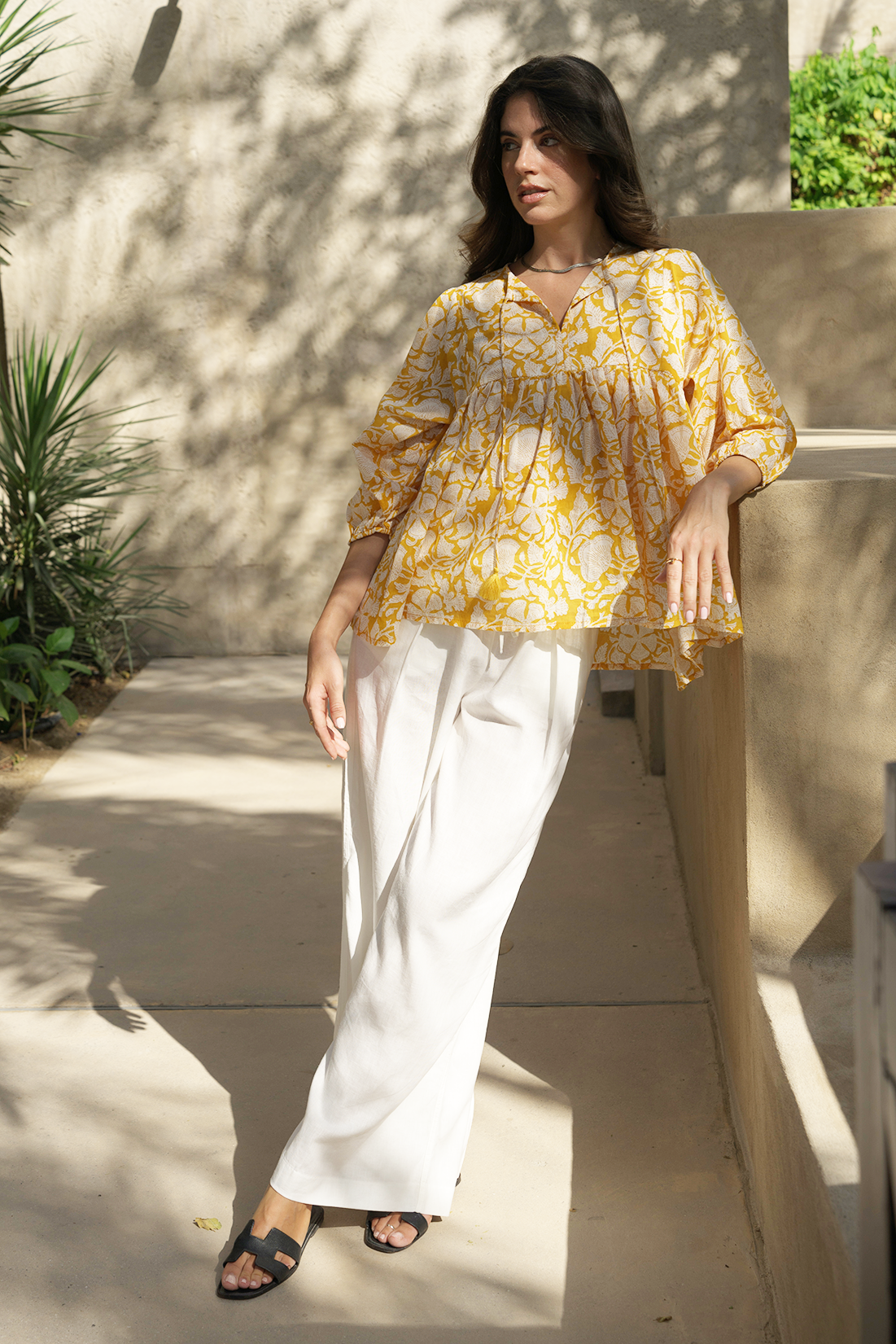 Meera Blouse - Golden Bloom