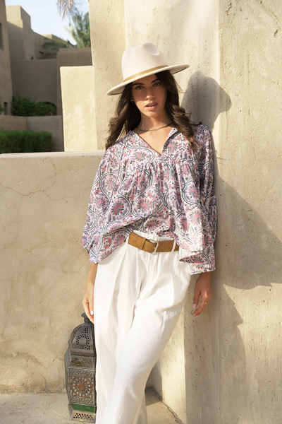 Apolina｜meera blouse almond APOLINA MEERA BLOUSE (almond