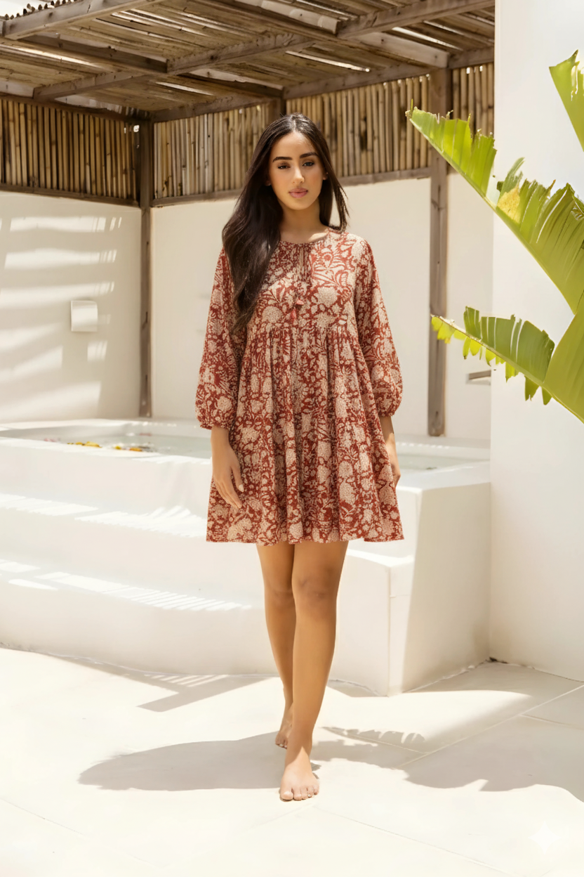 Maya Mini Dress Caramel