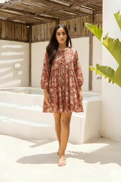 Maya Mini Dress Caramel