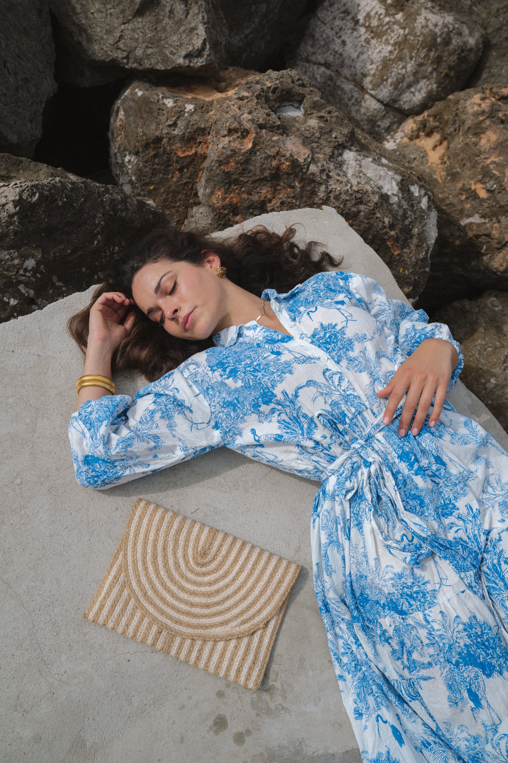 Liana Midi Dress - Azure Wave