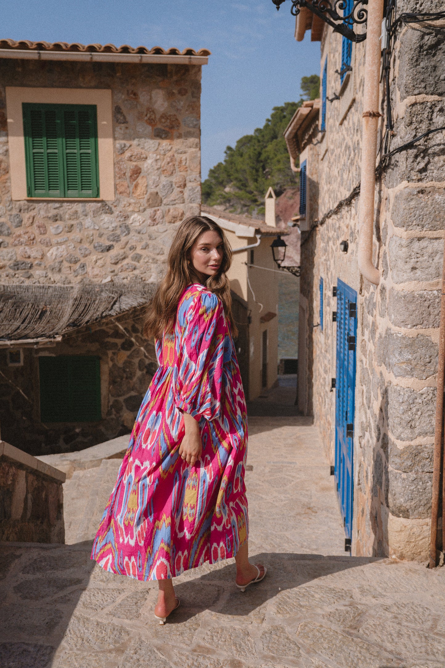 Liana Midi Dress - Hibiscus