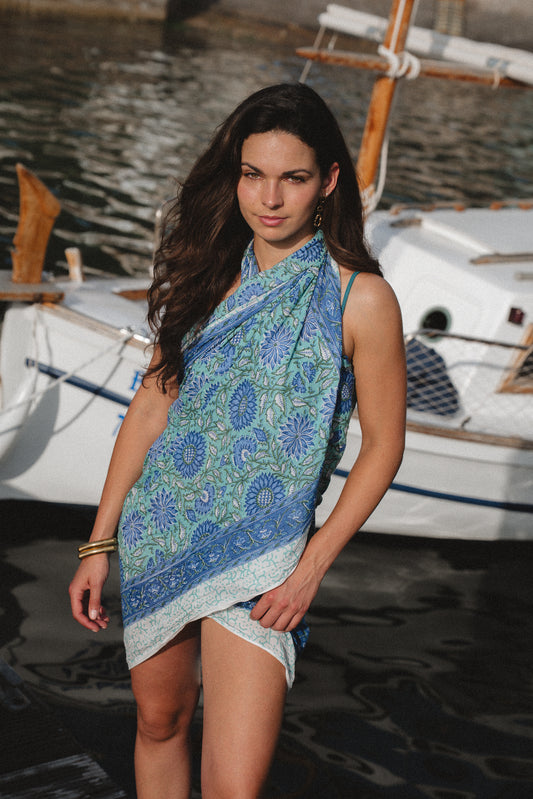 Kamini Sarong - Sapphire Petal