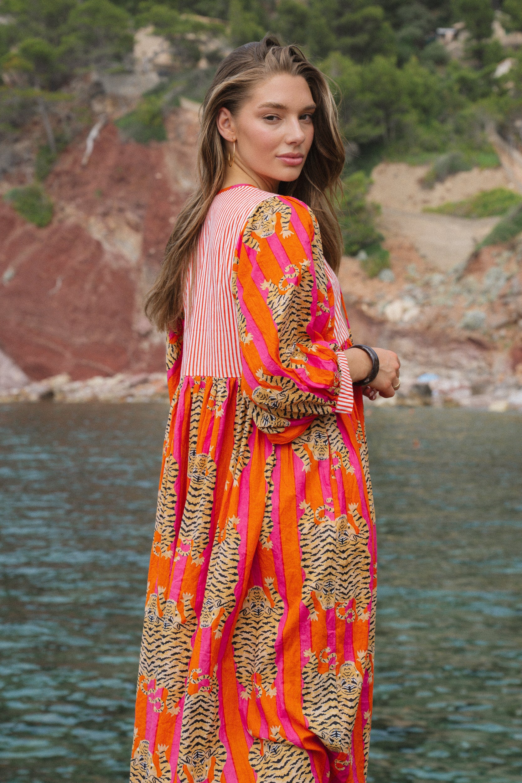 Tara Midi Dress Red Tigeress