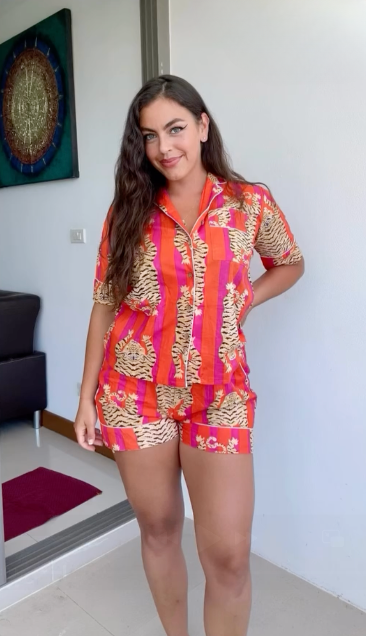 Amrita Pajamas Set Red Tigress