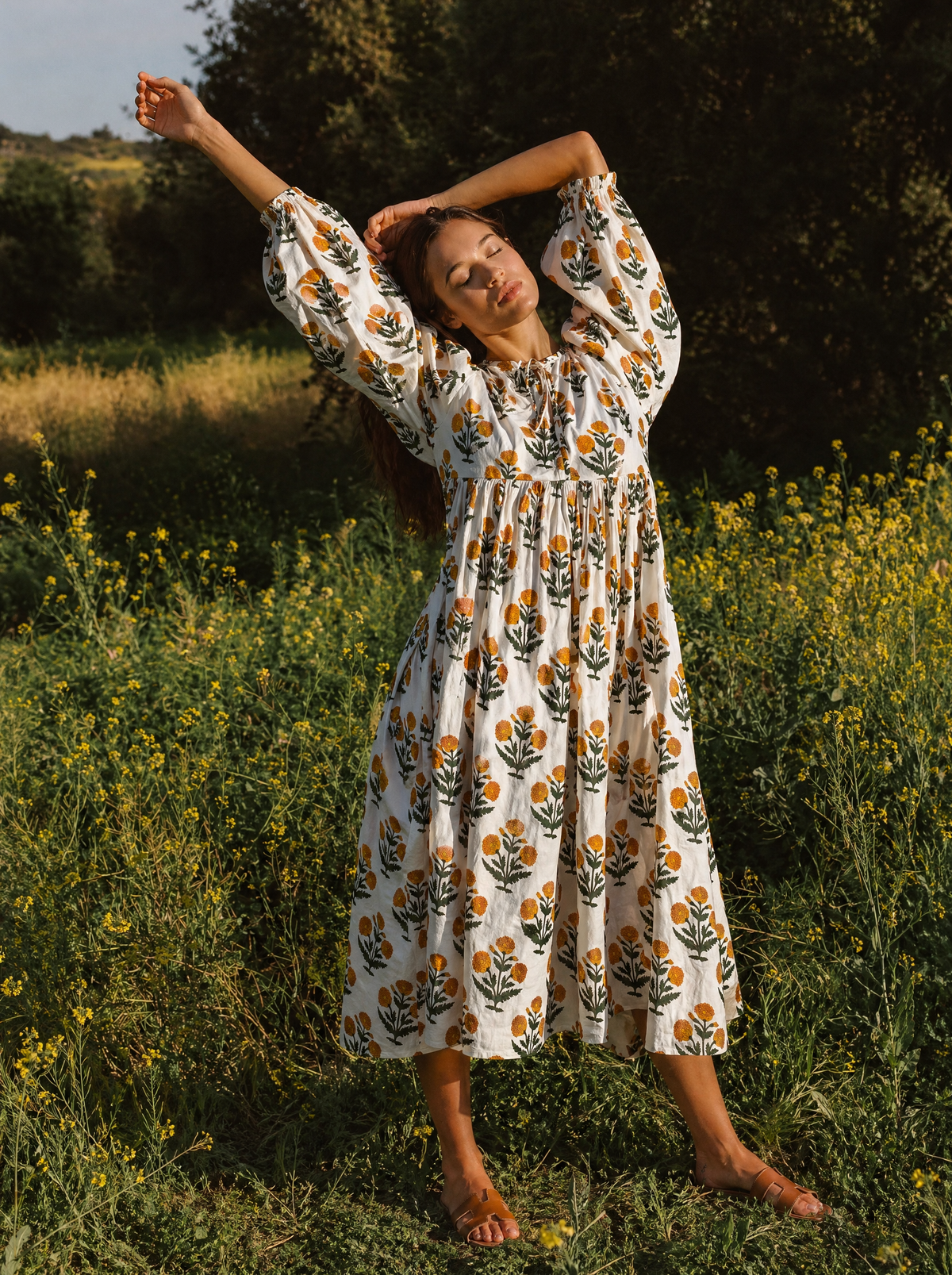 Leela Midi Dress Honey Meadow