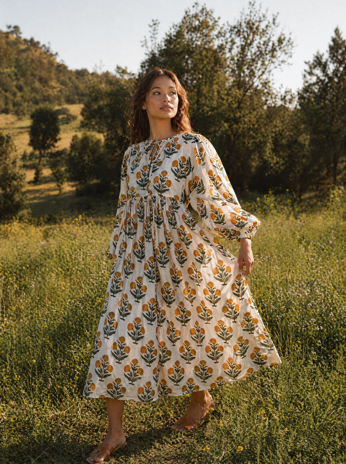 Leela Midi Dress Honey Meadow