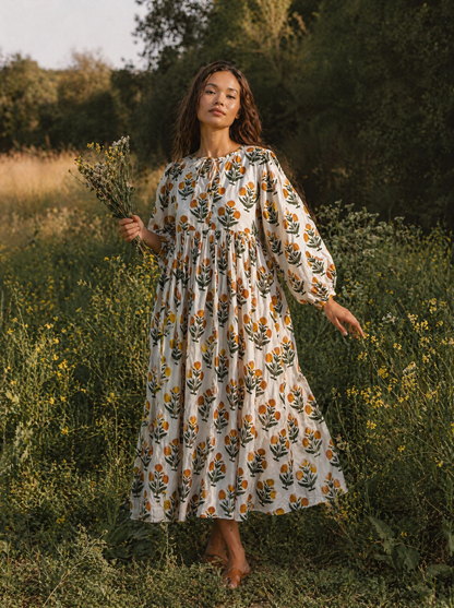 Leela Midi Dress Honey Meadow
