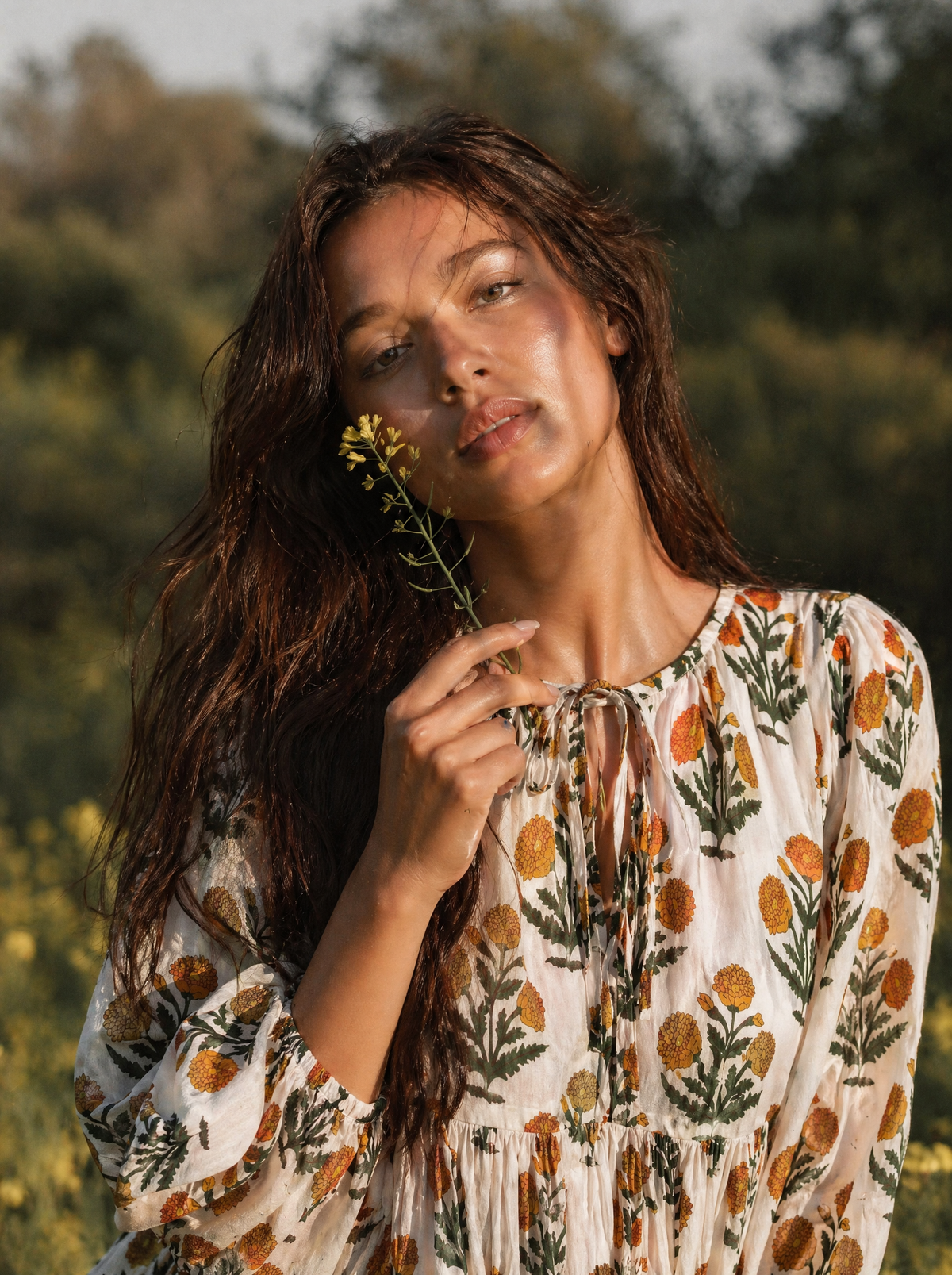Leela Midi Dress Honey Meadow